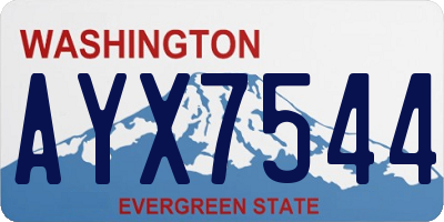 WA license plate AYX7544