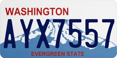 WA license plate AYX7557