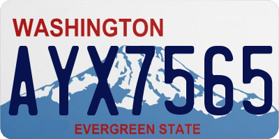 WA license plate AYX7565