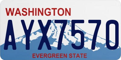 WA license plate AYX7570