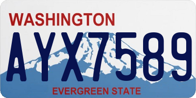 WA license plate AYX7589