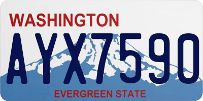 WA license plate AYX7590