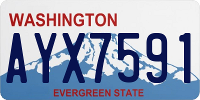 WA license plate AYX7591