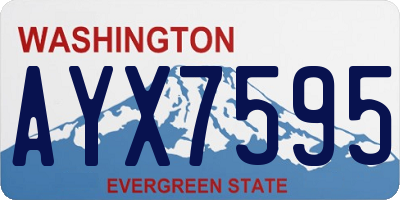 WA license plate AYX7595