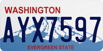 WA license plate AYX7597