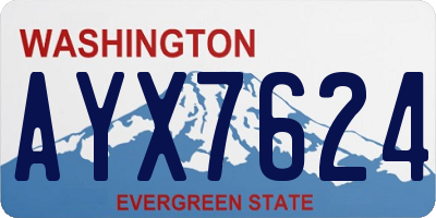 WA license plate AYX7624