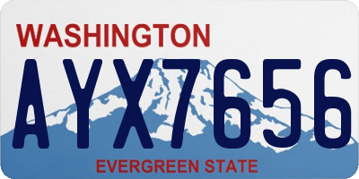 WA license plate AYX7656