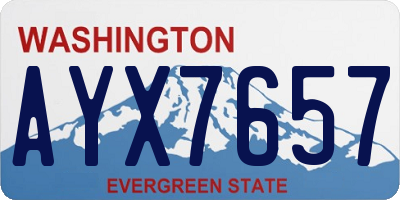 WA license plate AYX7657