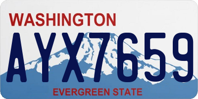 WA license plate AYX7659