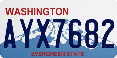 WA license plate AYX7682