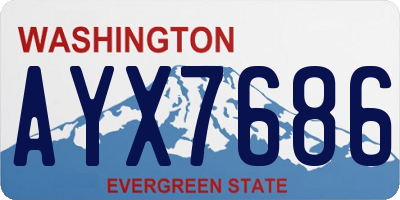 WA license plate AYX7686