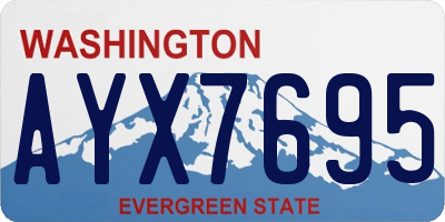 WA license plate AYX7695