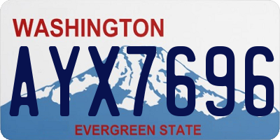 WA license plate AYX7696