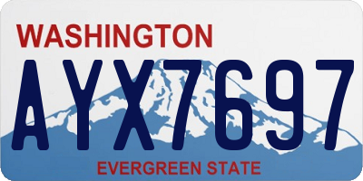 WA license plate AYX7697