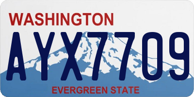 WA license plate AYX7709