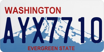 WA license plate AYX7710