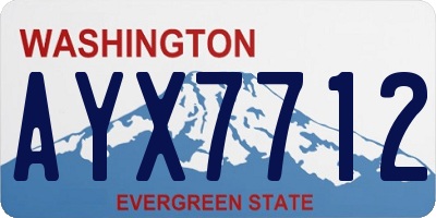 WA license plate AYX7712