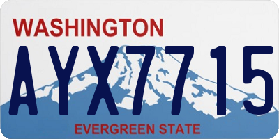 WA license plate AYX7715