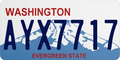 WA license plate AYX7717