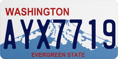 WA license plate AYX7719