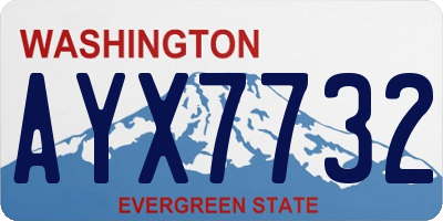 WA license plate AYX7732