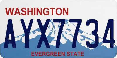 WA license plate AYX7734