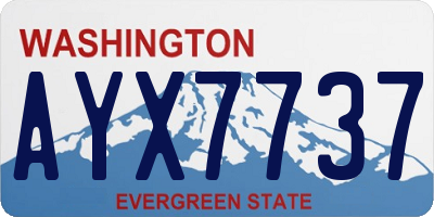 WA license plate AYX7737