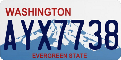 WA license plate AYX7738