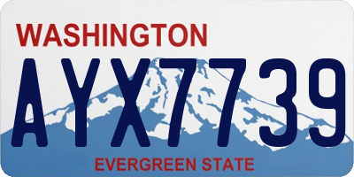 WA license plate AYX7739