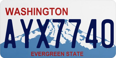 WA license plate AYX7740