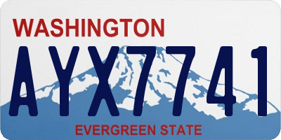 WA license plate AYX7741