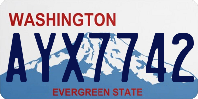 WA license plate AYX7742