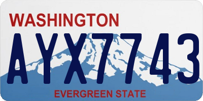 WA license plate AYX7743