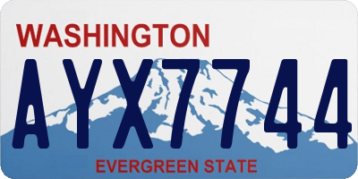 WA license plate AYX7744