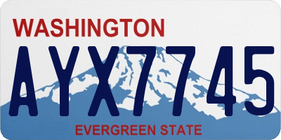 WA license plate AYX7745