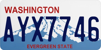 WA license plate AYX7746