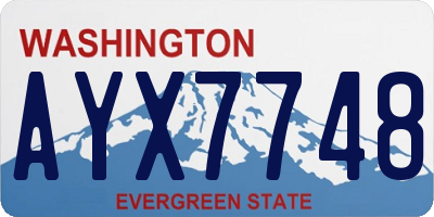 WA license plate AYX7748