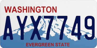 WA license plate AYX7749