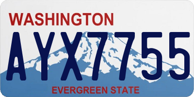 WA license plate AYX7755