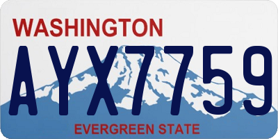 WA license plate AYX7759