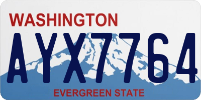 WA license plate AYX7764