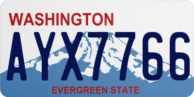 WA license plate AYX7766