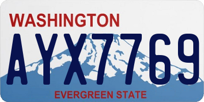 WA license plate AYX7769