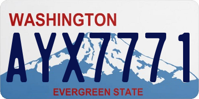 WA license plate AYX7771