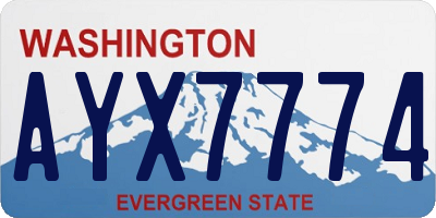 WA license plate AYX7774