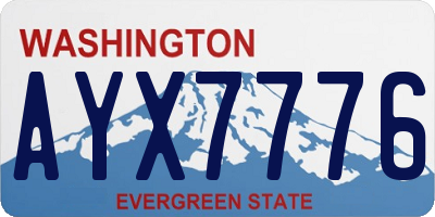 WA license plate AYX7776