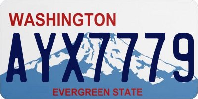 WA license plate AYX7779