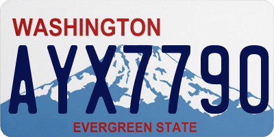 WA license plate AYX7790