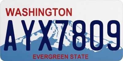 WA license plate AYX7809