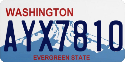 WA license plate AYX7810